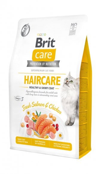 Brit Care Grain Free HairCare - Корм для взрослых кошек, для ухода за кожей и шерстью