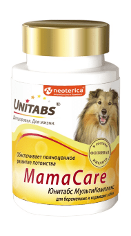 Neoterica - Витамины для беременных и кормящих собак Unitabs Mama Care с фолиевой кислотой, 100 табл