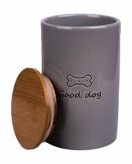 Mr.Kranch - Бокс керамический для хранения корма для собак GOOD DOG, 850 мл, серый