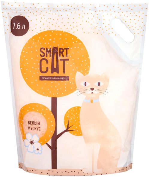 Smart Cat - Силикагелевый наполнитель с ароматом &amp;quot;белый мускус&amp;quot;