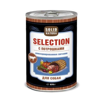 Solid Natura Selection - Корм консервированный для собак, С потрошками, 970г