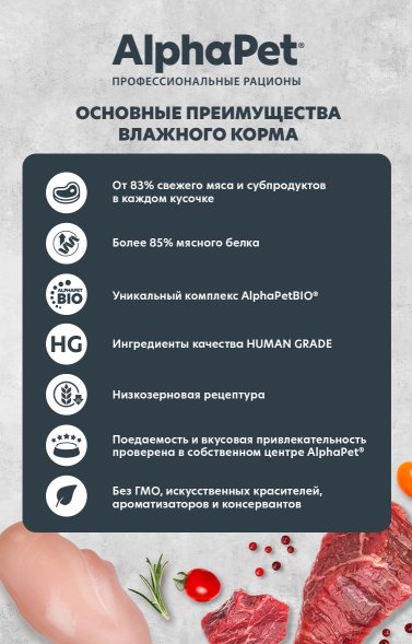 AlphaPet Wow СуперПремиум - Ламистер влажный корм для котят, беременных и кормящих кошек, Индейка 80 гр