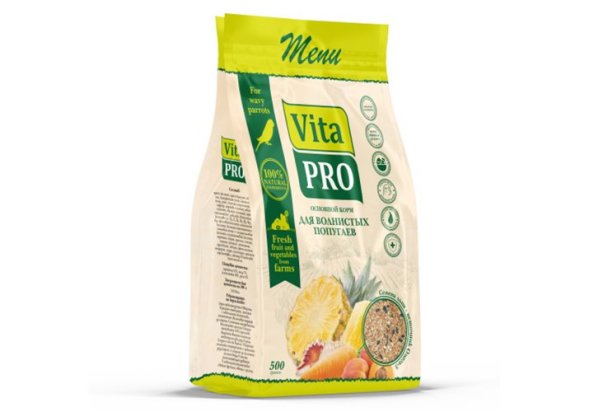 Vita Pro - Основной корм для волнистых попугаев, 500гр