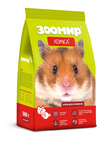 ЗООМИР - корм для хомяков и других мелких грызунов Хомка 500г