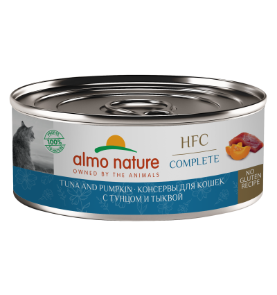 Almo Nature HFC - Корм консервированный полнорационный для кошек, с тунцом и тыквой 100гр