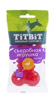 TiTBiT - Съедобная игрушка косточка с уткой 