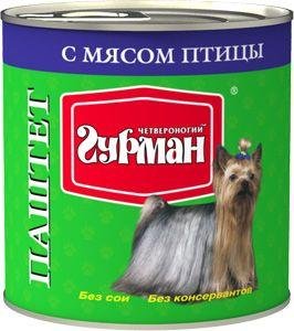 Четвероногий Гурман - Паштет для собак с мясом птицы 240гр