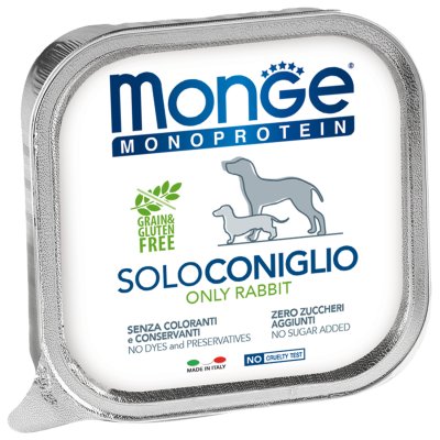 Monge Dog Monoproteico Solo - Консервы для собак паштет из кролика 150г