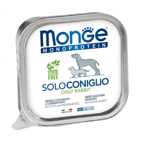 Monge Dog Monoproteico Solo - Консервы для собак паштет из кролика 150г