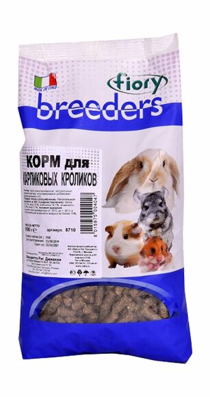 42416.580 Fiory - Korm (granyli) dlya krolikov "Fiory - Breeders", 800 g kypit v zoomagazine «PetXP» Fiory - Корм (гранулы) для кроликов "Fiory - Breeders", 800 г