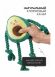 Mr.Kranch - Игрушка для собак "Авокадо" плюшевая с канатиками и пищалкой, 13,5 см