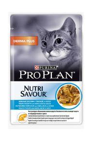 Pro Plan Derma Plus - Паучи для кошек с чувствительной кожей, с треской 85гр