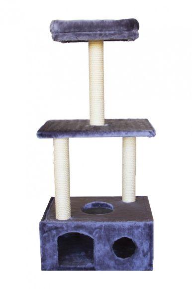 Yami-Yami Мегаполис - Домик-когтеточка для кошек, серый, 50*36*114