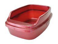 Homecat De Luxe - Туалет-лоток с бортиком, красный перламутр 53х39х23см