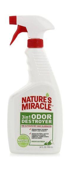 Nature's Miracle 3IN1 - Спрей-уничтожитель запахов 3 в 1 с ароматом горной свежести 709гр