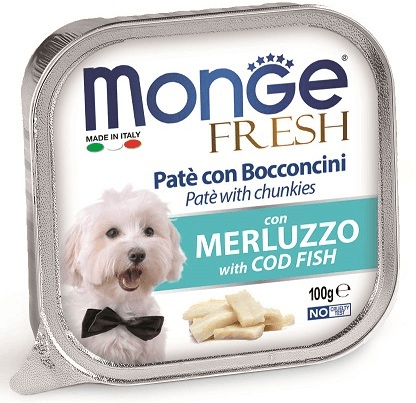 Monge Dog Fresh - Консервы для собак треска 100г