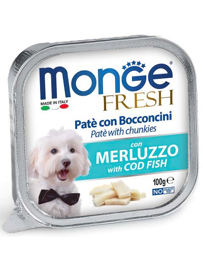 Monge Dog Fresh - Консервы для собак треска 100г