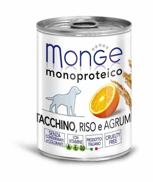 Monge Dog Monoproteico Fruits - Консервы для собак паштет из индейки с рисом и цитрусовыми