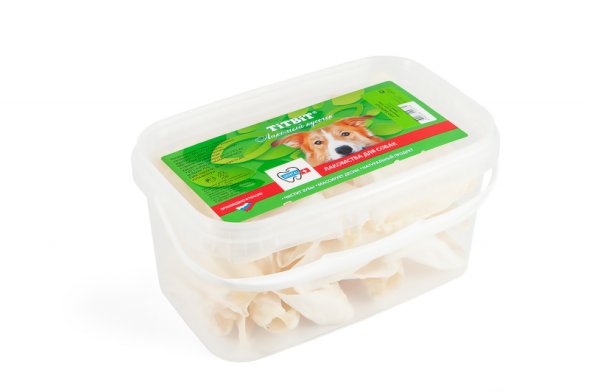 TitBit - Лакомство для собак, Ухо баранье, банка 3,3л 200гр