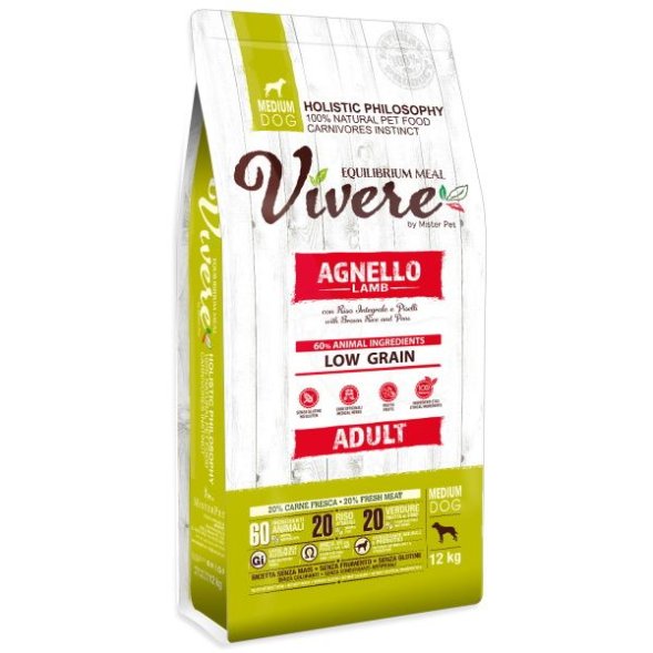 Vivere - Сухой корм для щенков средних пород ягненок