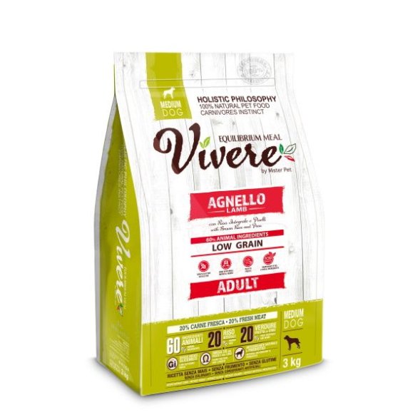 Vivere - Сухой корм для щенков средних пород ягненок