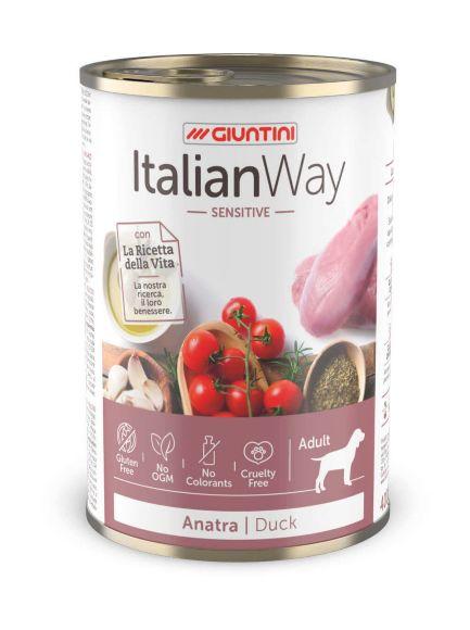 Italian Way Sensitive - Консервы для собак с чувствительным пищеварением с уткой