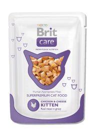 Brit Kitten - Паучи для котят, с курицей и сыром 80 г