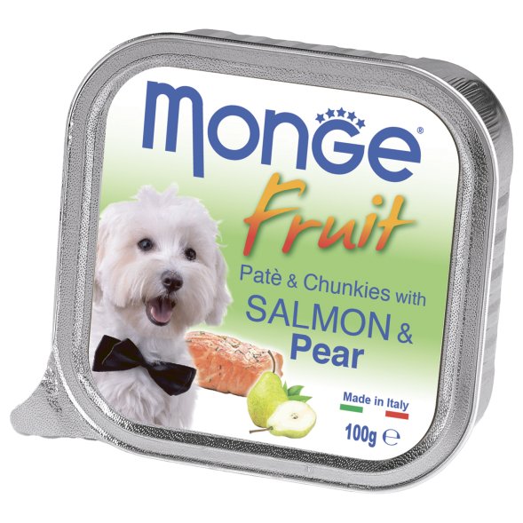 Monge Dog Fruit - Консервы для собак лосось с грушей 100гр
