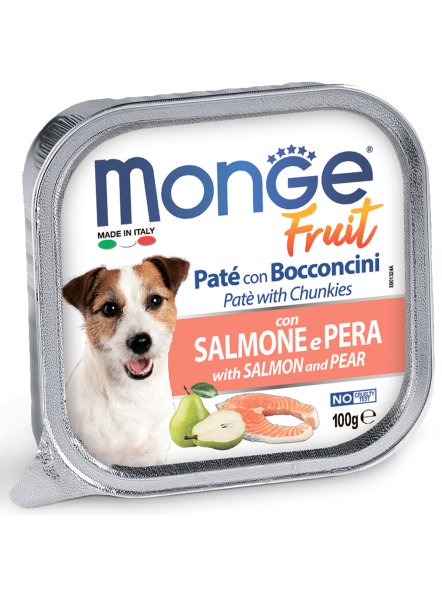 Monge Dog Fruit - Консервы для собак лосось с грушей 100гр