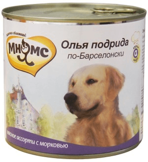 Мнямс - Консервы для собак Олья Подрида по-барселонски (мясное ассорти с морковью) 600 г