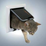 Trixie Дверца для кошки 16,5х17,4 см, белая, с 4-мя функциями