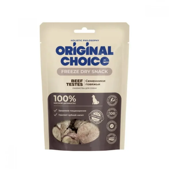 Original Choice - Лакомство для собак, семенники говяжьи 43 гр