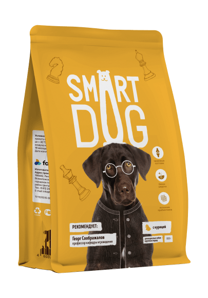 23458.580 Smart Dog - Syhoi korm dlya sobak krypnih porod, s ciplenkom kypit v zoomagazine «PetXP» Smart Dog - Сухой корм для собак крупных пород, с цыпленком