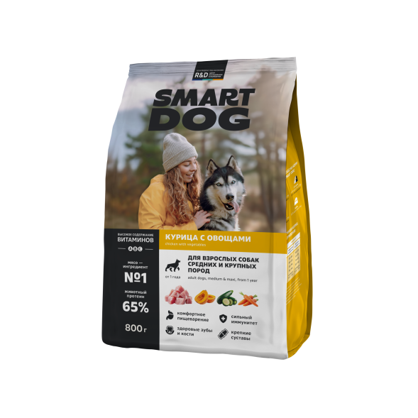 Smart Dog - Сухой корм для собак средних и крупных пород, с Курицей