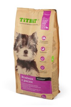 TitBit - Сухой корм для щенков мелких и средних пород с ягненком