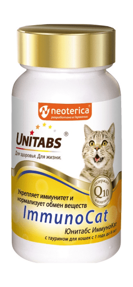 Neoterica - Витамины для кошек Unitabs ImmunoCat для укрепления иммунитета, 120 табл