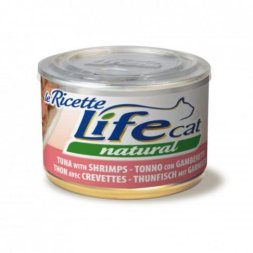 LifeCat - Консервы для кошек тунец и креветки в бульоне