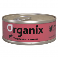 Organix консервы для кошек с телятиной и языком 100гр