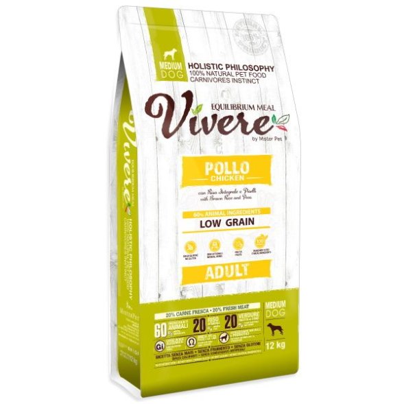 Vivere - Сухой корм для собак средних пород курица