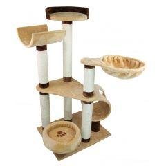 Dezzie - Дом-когтеточка для кошек &amp;quot;Сантьяго&amp;quot;, 60*62*120см, сизаль,дерево