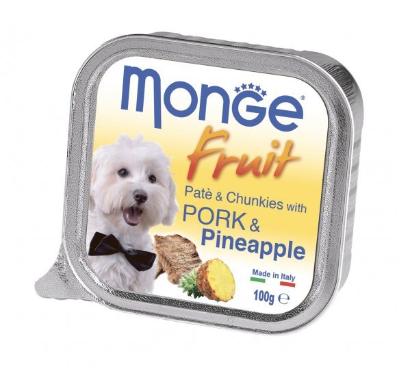 Monge Dog Fruit - Консервы для собак свинина с ананасом 100гр