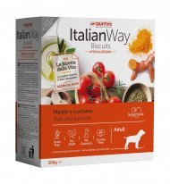 Italian Way гипоаллергенное печенье для собак Свинина и куркума 200г