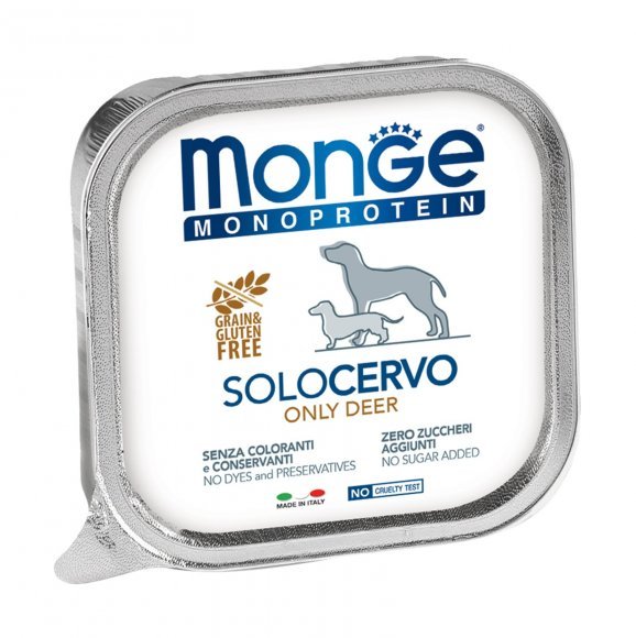Monge Dog Monoproteico Solo - Консервы для собак паштет из оленины 150г