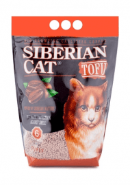 Сибирская кошка - Комкующийся наполнитель Тофу "Кофе", 6 л