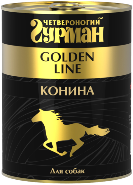 Четвероногий Гурман &amp;quot;Золотая серия&amp;quot; консервы для собак с кониной в желе