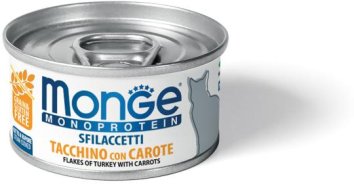 Monge Monoprotein (Монопротеин) - Мясные хлопья для кошек из индейки с морковью 80 г