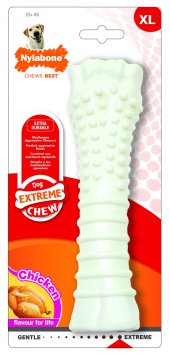 Nylabone - Игрушка для собак, Текстурная косточка экстра-жесткая, Аромат Курицы