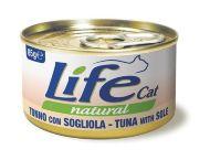 LifeCat - Консервы для кошек тунец с камбалой в бульоне 85 гр