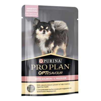 Pro Plan OptiSavour - Паучи для собак с чувствительным пищеварением, с лососем 85гр Pro Plan OptiSavour - Паучи для собак с чувствительным пищеварением, с лососем 85гр