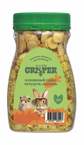 MR.Crisper - Лакомство для грызунов: горох, кукуруза, морковь 230гр